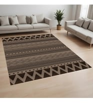 Eliana Home Dijital Baskı Yıkanabilir Kaymaz Taban Salon Halısı Ve Yolluk LN111-FNL417 (Kahverengi)