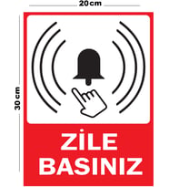 Metal Zile Basınız 20cm x 30cm A4 Büyüklüğünde Uyarı Levhası Yönlendirme Tabelası