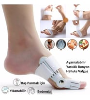 Ayak Baş Parmak Kemik Düzeltici 1.KALİTE Halluks Valgus Makaralı Kemik Düzeltici 1 Adet Gece Ateli