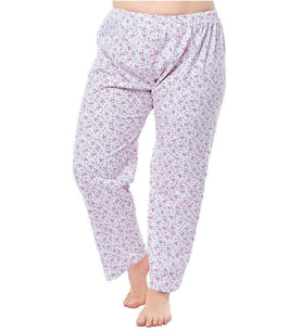 Kapbirtane Kadın Uzun Tek Alt Pijama Çiçek Desenli  Jumbo Boy 3- Adet (Karışık)