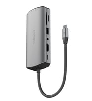 AluHub Max 100W Type-C PD Şarj Destekli 11in1 4K Hub Dönüştürücü - Koyu Gri