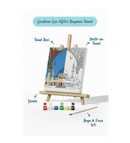 Cami Temalı Şövaleli Boya Seti 20x20