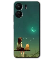 Xiaomi Redmi 13C Kılıf HD Desen Baskılı Kılıf - Kedili Kız