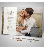 Sevgililer Günü Hatırası Sürpriz 240 Parça Kişiye Özel Puzzle