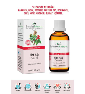 Hint Yağı Soğuk Sıkım 50 ml %100 Saf ve Doğal Castor Carrier Oil