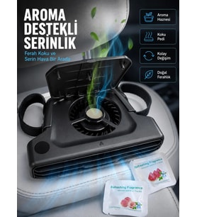 USB Şarjlı Araç Boyun Soğutucu Fan 5 Kademeli Sessiz Çalışan Turbo Fan