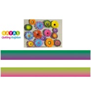 Hayal Koyu Yeşil - Mor,  Pembe- Açık Yeşil Renk Geçişli Quilling Kağıdı