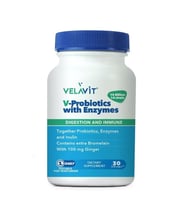 Velavit V-Probiotics with Enzymes 30 Kapsül
