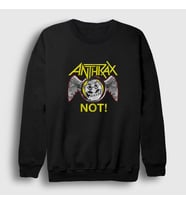 Presmono Unisex Siyah Not Anthrax Sweatshirt 10376tt