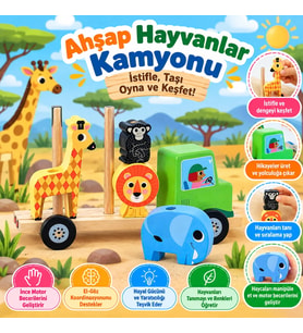 Ahşap Hayvanlar Kamyonu