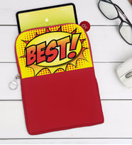BK Gift Pop Art Tasarımlı Taşınabilir Koruyucu Tablet Kılıfı & Organizer Çanta - Kırmızı-4