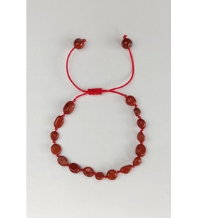 Doğal Kırmızı Jasper Bileklik Makrome Ayarlı 668-3
