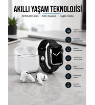 2025 Model Akıllı Saat Ve Yeni Nesil Pro Bluetooth Kulaklık Tws Yüksek Ses Kaliteli