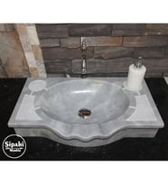 Sipahi Marble Gri Mermer Saray Dizayn Lavabo