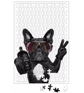 Bulldog Pug Köpek Puzzle 240 Parça Yapboz