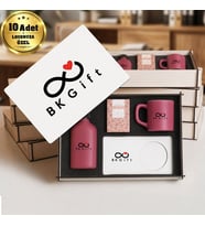 Logonuza Özel 10 Adet Kutulu Ahşap Altlıklı Fuşya Fincan & Kolonya & & Aromalı Kahve Seti – Ahşap Kutulu Kurumsal Hediye Seti
