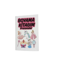 Prensesler Temalı Seyahat Boy Boyama Kitabı (140x100 mm) (Çok Renkli)