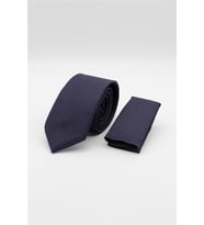 Lacivert-Kırmızı Desenli 7 Cm Kravat 1090260117