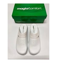 Magia Comfort MG3001 Yarımsabo Terlik Beyaz Hafif Kaymaz Ortopedik Günlük Konfor