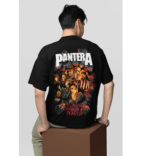 Müzik Grubu Pantera Baskılı Unisex Oversize Tişört