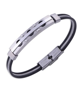 Siyah Çelik Erkek Bileklik CB 5003 NS-04046