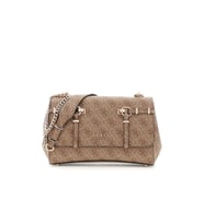 Guess Leona Logolu Dönüştürülebilir Kapaklı Çapraz Askılı Kadın Kahverengi Omuz Çantası HWSG9917210-