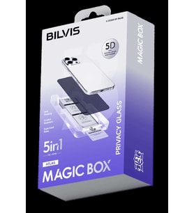 iPhone 16 Pro Max Bilvis 5in1 5D Magic Hayalet Cam Ekran Koruyucu - Siyah
