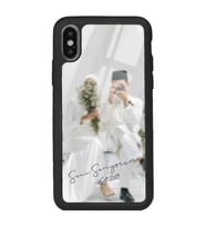 iPhone Xs Max Uyumlu Notlu Bulanık Fotoğraf Tasarımlı Glossy Telefon Kılıfı