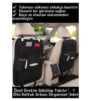 Özel Model Sağlam Keçe Elastan Üretim Pratik Sök Tak Oto Koltuk Arkası Çok Fonksiyonlu Organizer