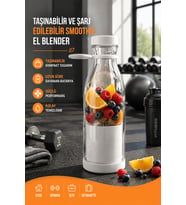 Tek Tuş Kontrollü Kablosuz Smoothie ve Milkshake Blenderı