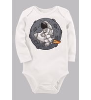 Organik Baskılı Pamuklu Unisex Bebek Body UZUNKOLE6