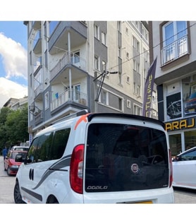 FİAT DOBLO 2010-2022 SİYAH KULAKLI SPOİLER (SRY)