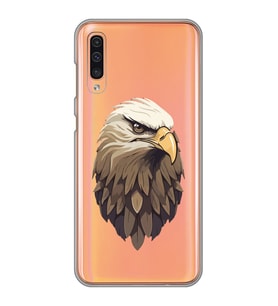 Samsung Galaxy A70 Uyumlu Kartal Tasarımlı Şeffaf Telefon Kılıfı
