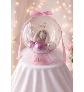 Hoş geldin bebek balon  Hediye Kutusu – Peluş Tavşan &Balonlu