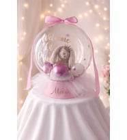 Hoş geldin bebek balon  Hediye Kutusu – Peluş Tavşan &Balonlu