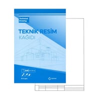 A4 Teknik Resim Defteri Dik 40 Yaprak Gürmat Antetli A-4 Teknik Resim Defteri 1 Adet (Beyaz)