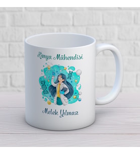 KİŞİYE ÖZEL KİMYA MÜHENDİSİ MESLEK KUPA BARDAK