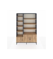 Arges Gardrop 10 Raflı 3 Kapaklı 132x30x195 Antrasit-Çam