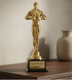 Yılbaşı Hediyesi Kendin Tasarla Kişiye Özel Oscar Ödülü  Sevgiliye Hediye Öğretmene Hediye Öğrenciye Hediye