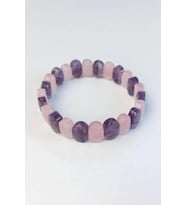Ametist Pembe Kuvars Bileklik 626