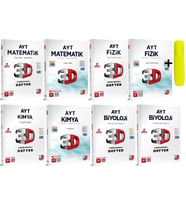 3D Yayınları AYT Sayısal Matematik Fizik Kimya Biyoloji Defter Soru Seti 8 Kitap