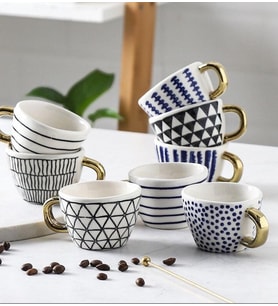 İtalyan Stil Kahve Bardağı 5'li Set