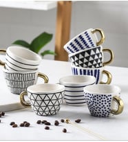 İtalyan Stil Kahve Bardağı 5'li Set