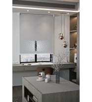 Lazer Kesim Mat Stor Perde, Lazer Kesimli Modern Serisi, M-2005 Gri Renk