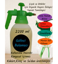 2200 ml Gülleci Bulamacı Çiçekler Için Organik Haşere Kovucu Yaprak Temizleyici (Unlu Pamuk Biti Sinek ve Yaprak Biti, Kırmızı Örümcek, Mantar,küf,külleme)