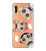 Samsung Galaxy A50 - A30S - A50S Uyumlu Powerpuff KIzlar Tasarımlı Şeffaf Telefon Kılıfı