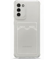 Teknomoda Samsung Galaxy S20 Kılıf Kartlıklı Anti Şok Korumalı Şeffaf Silikon Füme Koyu Şeffaf