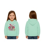 Unisex Baskılı Çocuk Swaetshirt Labubu Baskılı Kapüşonlu 3 İplik Şardonlu (Mint Yeşili)