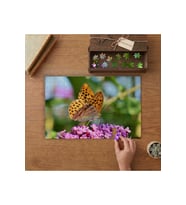 Turuncu Kelebek Tasarımı 240 parça Ahşap Puzzle Ahşap Kutuda MP05480