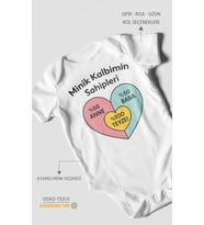 Aileye Özel Kısa Kollu Bebek Body %100 Pamuk